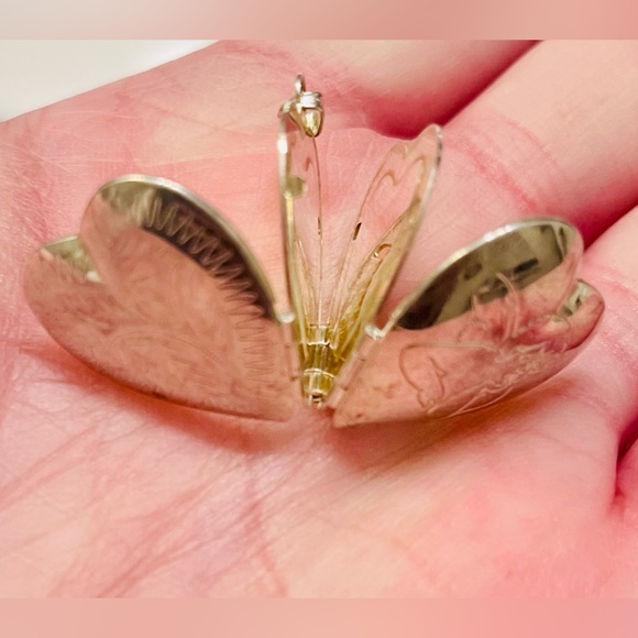 4 Photo Heart Locket Artisan Engraved Pendant Necklace, 925, RARE FIND!- Vintage - Picture 8 of 16